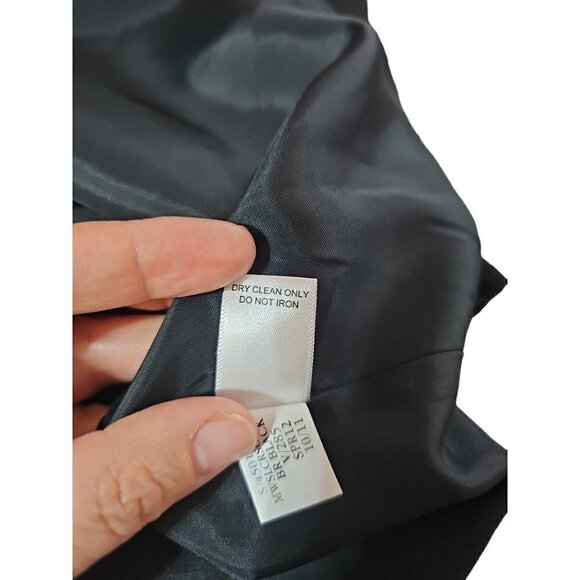 Banana Republic NWT black 100% silk flowy mini crisscross front dress size 0 - Picture 7 of 8